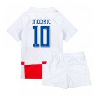 Stroje piłkarskie Chorwacja Luka Modric #10 Koszulka Podstawowej dla dzieci ME 2024 Krótki Rękaw (+ szorty)